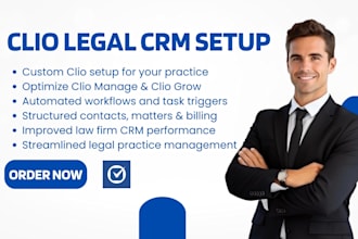 setup automate and optimize clio legal CRM for law firms and practice management