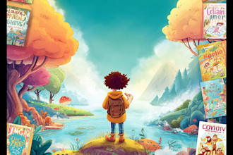 design children book cover, children story book illustration