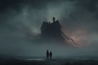 do an brutal, dark, horror, metal art illustration