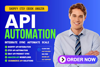 integrate shopify API, etsy API, ebay API, amazon API for ecommerce automation