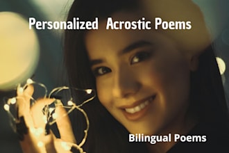 create personalized bilingual acrostic poems