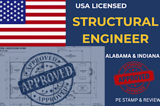 licensed architect and structural engineer pe stamp in alabama and indiana