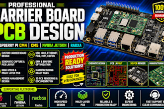 design high speed pcb carrier board for cm5 cm4 nvidia jetson and iot devices