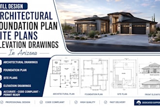 design arizona architectural, foundation plan, site plans, elevation drawings