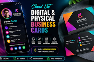 design  clickable digital and  physical business card