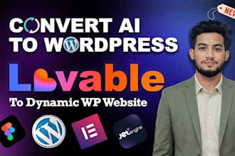 convert lovable ai, figma to a premium wordpress website