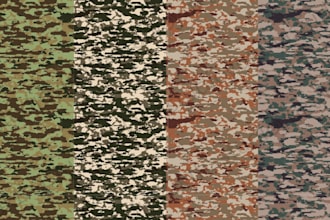 design a custom camouflage seamless pattern design