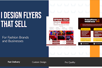 create flyer designs that sell for fashion brands