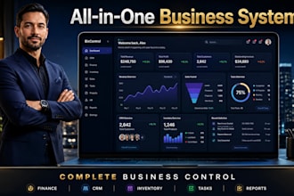 create all in one business system google sheet spreadsheet with budget and CRM
