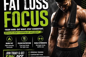 design gym and fitness posters for instagram