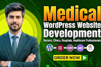 build a medical website healthcare website, clinic and doctor wordpress web site