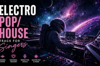 produce an electro pop or house track for singers