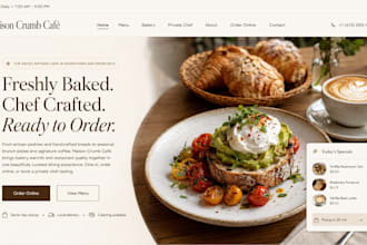 squarespace restaurant website bakery cafe food chef website online ordering