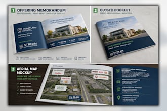design real estate offering memorandum brochure flyer design