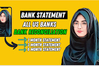 reconcile bank statement PDF to editable format