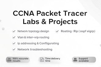 solve ccna packet tracer labs routing and networking tasks