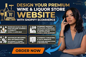 design wine liquor beverage brewery champagne shopify ecommerce store website