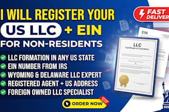 llc registration US llc formation ein for US and non residents