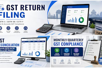 handle monthly or quarterly gst return filing and compliance