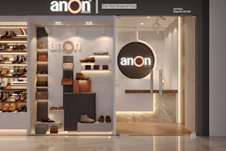 create photorealistic retail store interior design
