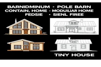 draw barndominium pole barn shipping container home modular tiny house plan