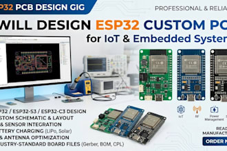 design esp32 custom pcb for iot and embedded systems