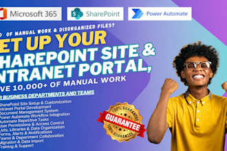 set up your sharepoint site intranet portal, develop power automate power apps
