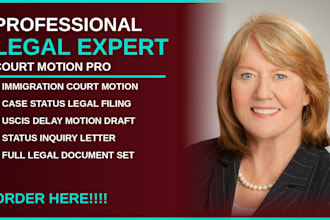 write an immigration court motion for case status