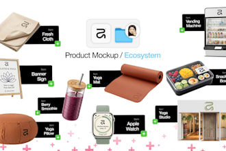 create 3d product mockups and full brand ecosystem visuals