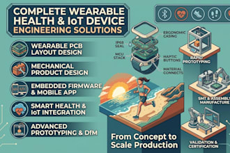 wearable pcb design for fitness tracker, iot and smart health devices prototype
