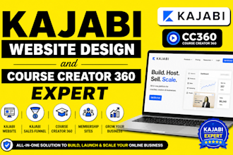 be your kajabi website design and course creator 360 expert