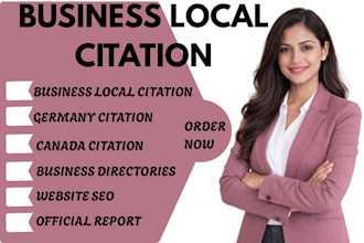 build local citations for germany, canada, UK, US, do follow seo backlinks,