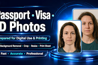 prepare passport visa id and green card photos