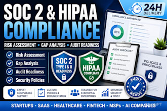 provide soc 2 hipaa compliance policies risk assessment and readiness
