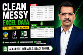 clean format organize and fix messy excel CSV data