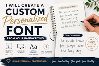 create a custom handwritten font from your handwriting