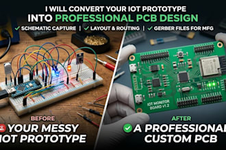 convert iot prototype into pcb design esp32 pcb, electronics