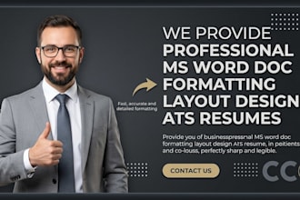 professionally format, redesign, and layout your ms word documents