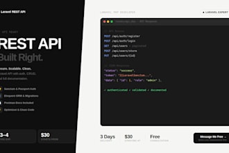 build a laravel rest API with authentication and clean architecture