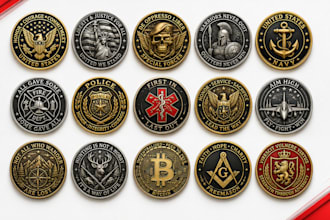 do custom 3d coin challenge and coin medal bas relief with realistic designs