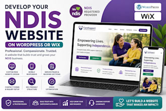 develop your ndis website on wordpress or wix