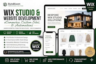 be expert wix website developer, wix website development, wix studio, wix store