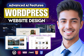 create a professional wordpress website with ai automation and live chat