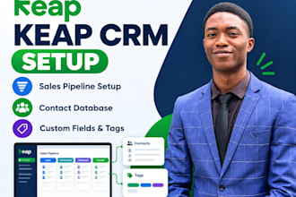 setup keap crm sales pipeline setup contact database setup custom field and tags