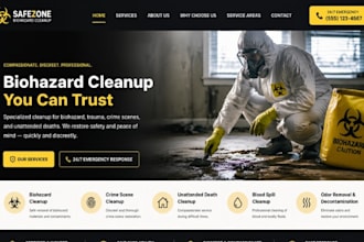 design wix biohazard cleanup website trauma cleanup crime scene cleanup website