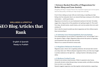 write SEO blog articles for your wellness business