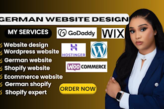 professional german wordpress website shopify store  wix web design