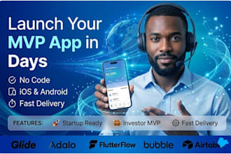 build mvp mobile app,  glide airtable softr adalo , appsheet expert