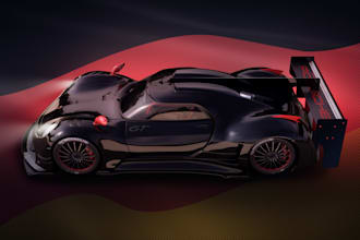 3d car model automotive vehicle design 3d rendering for game or 3d printing