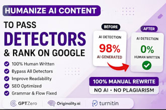 humanize ai content to pass detectors and SEO rank